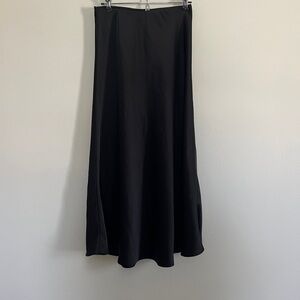 Banana Republic Black Satin Maxi Skirt